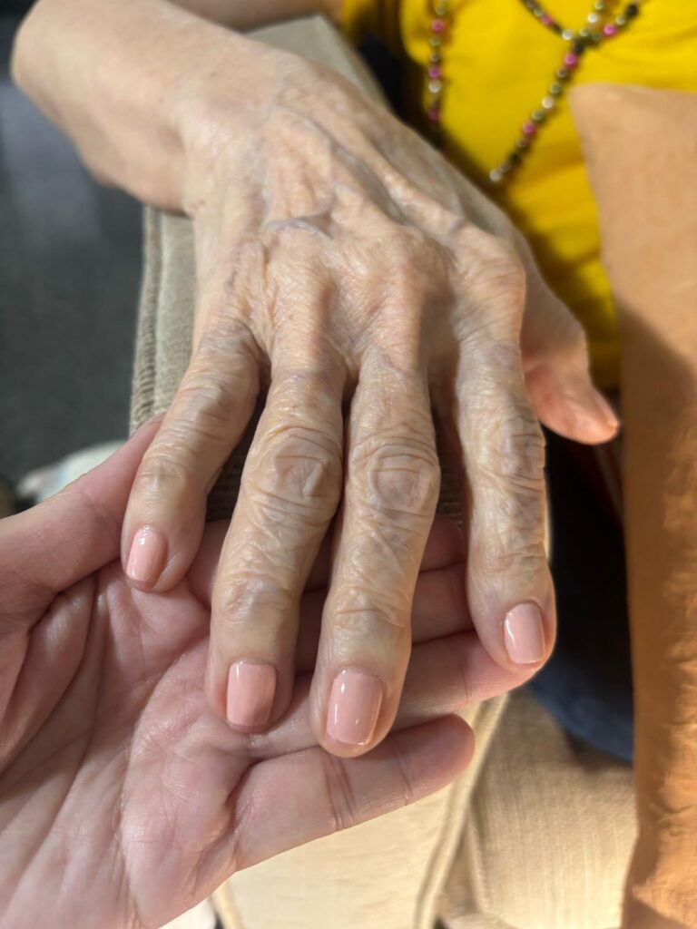 elderly manicure before and after